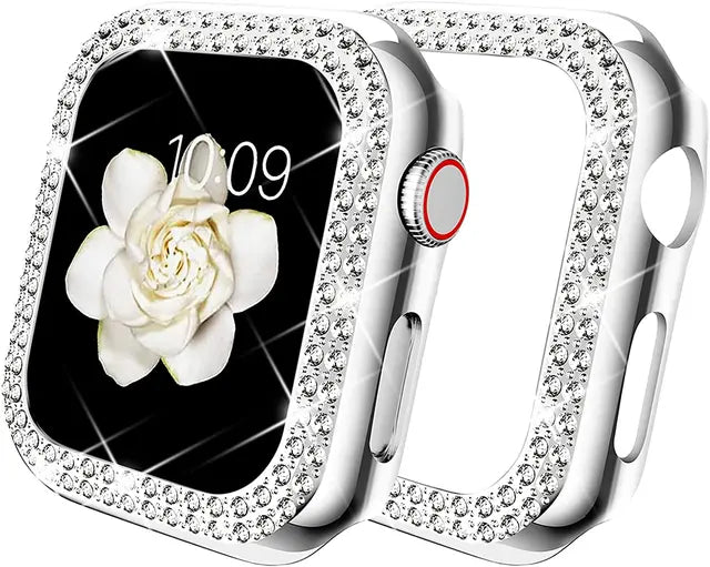 Diamond Full Protective Case for Apple Watch Series 7 41MM 45MM Cover For iWatch 6 SE 5 4 3 38MM 42MM 40mm 44mm Accessories