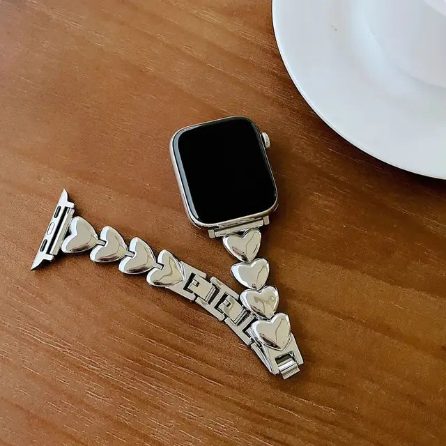 Love the new metal buckle is suitable for the apple AppleWatch1 2/3/4/5/6/7/8/9 general metal watchbands se generation