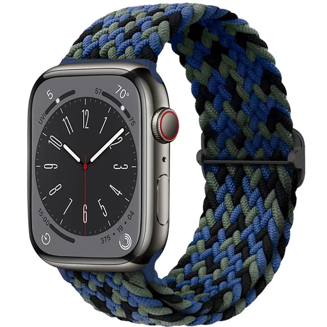 Braided Solo Loop For Apple watch band 44mm 40mm 49mm 45mm 41mm 38mm Elastic Nylon bracelet iWatch series 8 3 se 6 7 Ultra strap