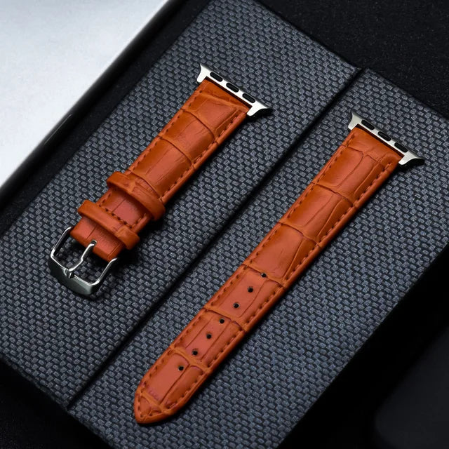 High Quality Leather Watchband For Apple Watches iWatch Series 8/7/SE/6/5/4/3/2 42mm 38mm 44mm 40mm Strap 45mm 41mm Brown/Black