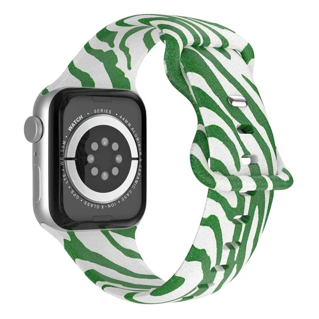 Printed Floral Strap For Apple Watch Ultra Band 49mm 41mm 40mm 38 45mm 44mm 42mm Silicone Bracelet IWatch Series 8 7 SE 6 5 4 3