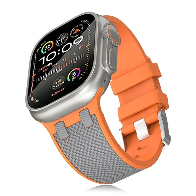 Soft Silicone Watchband for Apple Watch Ultra 2 49mm 45mm 44 42mm Sport Loop Bracelet Correa for IWatch Series 9 8 7 Se 6 5 4 3