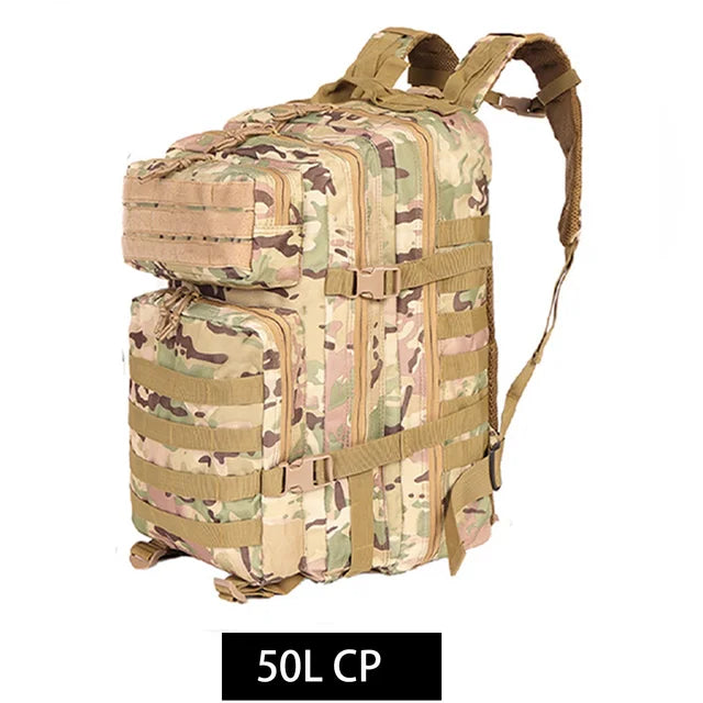 50L/30L Tactical Backpack Nylon Military Backpack Molle Army Knapsack Sport Hunting Fishing Trekking Bag with Bottle Holder