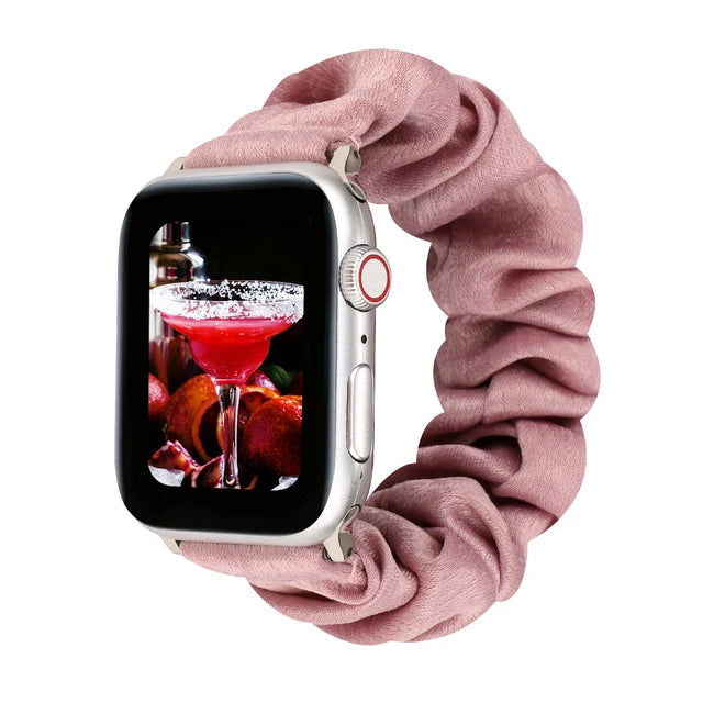 Scrunchie Strap For Apple Watch Band 49mm 45mm 44mm 41mm 40mm 42mm 38mm Elastic Fashion Fabric Loop iwatch Serie 8 7 6 5 4 3 SE