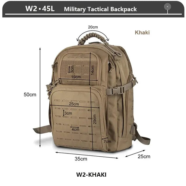 Military Tactical Backpack 3 Day Assault Pack Army Molle Bag 38 45L La www.Nuroco