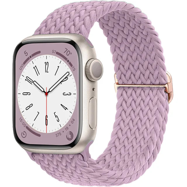 Braided Solo Loop For Apple watch band 44mm 40mm 49mm 45mm 41mm 38mm Elastic Nylon bracelet iWatch series 8 3 se 6 7 Ultra strap