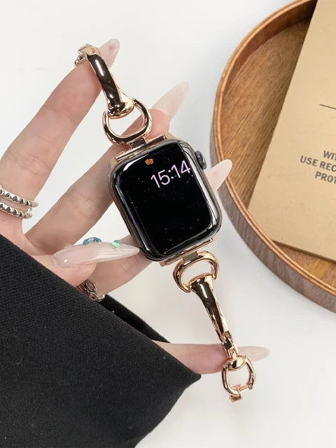 Y2k Metal Band For Apple Watch Ultra 9 8 7 49mm 44mm 45mm 42mm Slim Women Bracelet Strap For iWatch SE 6 5 4 38mm 41 44mm 40mm