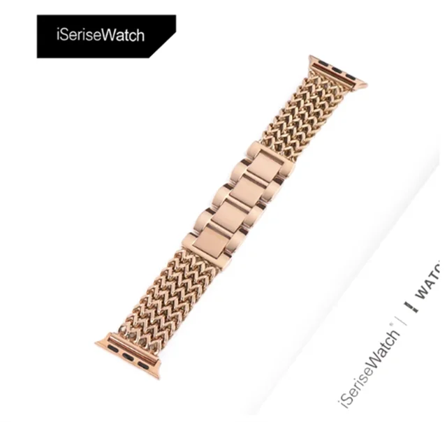 Luxury Stainless Steel Band For Apple Watch 9 8 7 6 SE 5 3 45/44/42/41mm Metal Braided Bracelet Correa iWatch Ultra 49mm 40 38mm