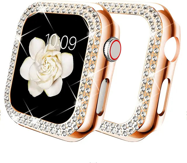 Diamond Full Protective Case for Apple Watch Series 7 41MM 45MM Cover For iWatch 6 SE 5 4 3 38MM 42MM 40mm 44mm Accessories