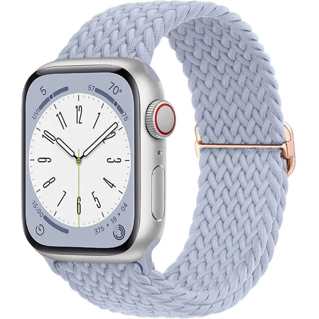 Braided Solo Loop For Apple watch band 44mm 40mm 49mm 45mm 41mm 38mm Elastic Nylon bracelet iWatch series 8 3 se 6 7 Ultra strap