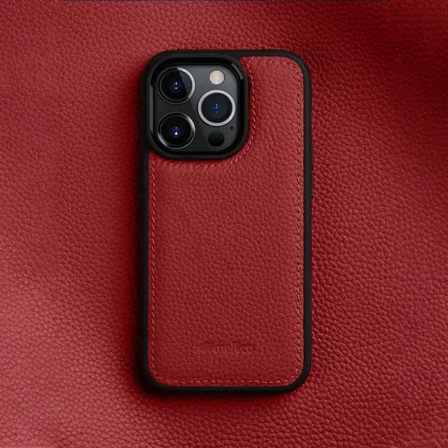 High-quality Genuine Leather Mobile Phone Case Suitable for IPhone 16 IPhone 14 Series Natural Cowhide Mobile Phone Case