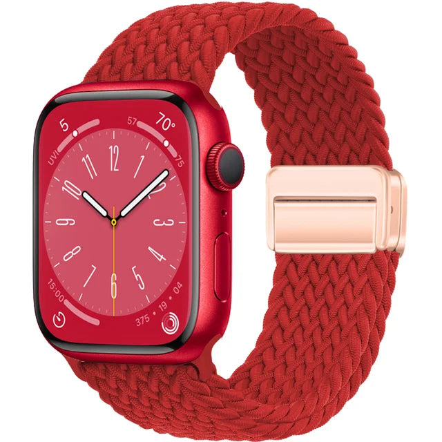 Braided Strap For Apple Watch Band 44mm 40mm 45mm 49mm 41mm 38mm magnetic buckle Bracelet iWatch series Ultra 2 9 se 8 7 6 5 4 3