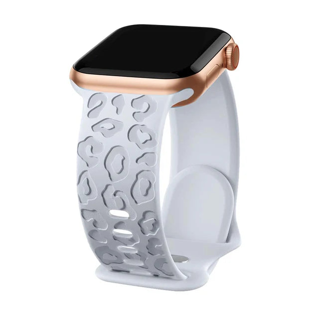 Leopard Strap For Apple Watch Bands 45mm 44mm 49mm 41mm 40mm Engraved Correa Bracelet Iwatch Series 9 8 7 SE 6 5 4 3 2 1 Ultra 2