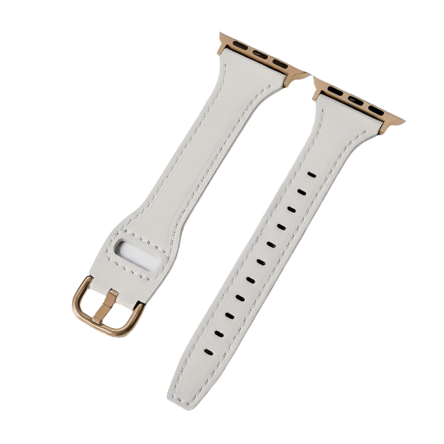 Slim Leather Strap For Apple Watch Band Series 10 42mm 46mm 45mm 41mm 44/40mm 42/38mm 49mm Bracelet For iwatch 10 9 8 7 SE 6 5 4