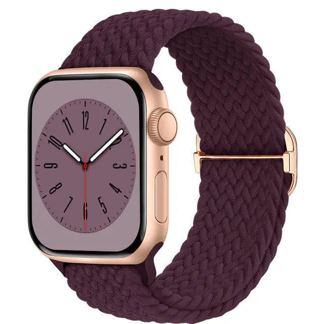 Braided Solo Loop Compatible with Apple Watch Band 38mm 40mm 41mm 42mm 44mm 45mm 49mm for Women Men, Nylon Elastic Straps Wristb