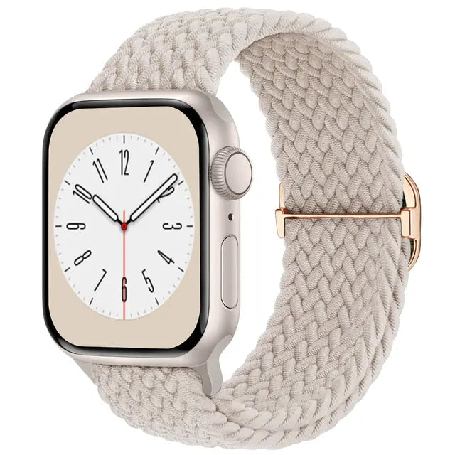 Braided Solo Loop Compatible with Apple Watch Band 38mm 40mm 41mm 42mm 44mm 45mm 49mm for Women Men, Nylon Elastic Straps Wristb