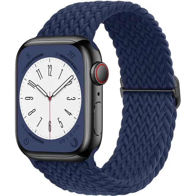 Braided Solo Loop Compatible with Apple Watch Band 38mm 40mm 41mm 42mm 44mm 45mm 49mm for Women Men, Nylon Elastic Straps Wristb