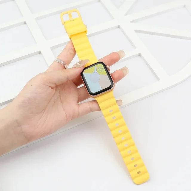 Silicone Strap For Apple Watch Band 9 8 7 41mm 45mm ultra 2 49mm 44mm 40mm 38 42mm sport wrist bracelet iwatch series 6 SE 5 4 3