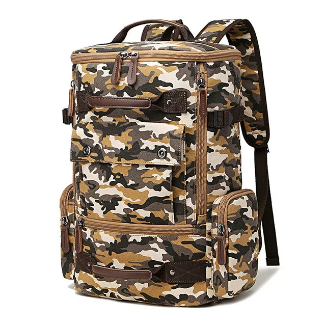 Men's Backpack Vintage Canvas Backpack School Bag Men's Travel Bags Large Capacity Backpack Laptop Backpack Bag Rucksack