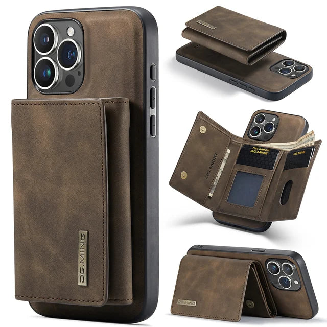 Case For iPhone 16 15 14 13 12 11 Pro Max Plus XS Max XR 8 7 Plus SE 2022 2020 Wallet Magnetic Leather Card Holder Pocket Cover