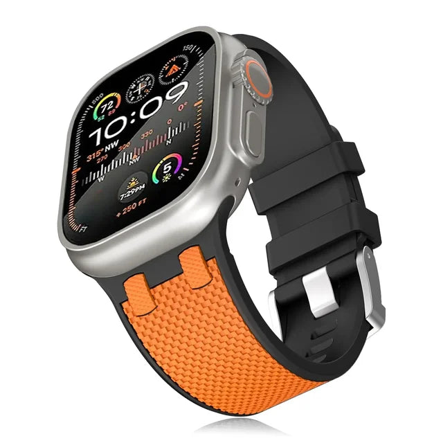Soft Silicone Watchband for Apple Watch Ultra 2 49mm 45mm 44 42mm Sport Loop Bracelet Correa for IWatch Series 9 8 7 Se 6 5 4 3