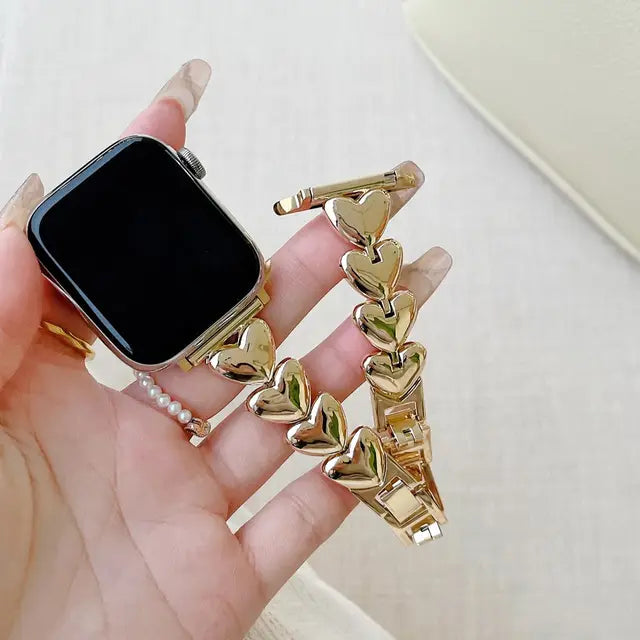 Love the new metal buckle is suitable for the apple AppleWatch1 2/3/4/5/6/7/8/9 general metal watchbands se generation