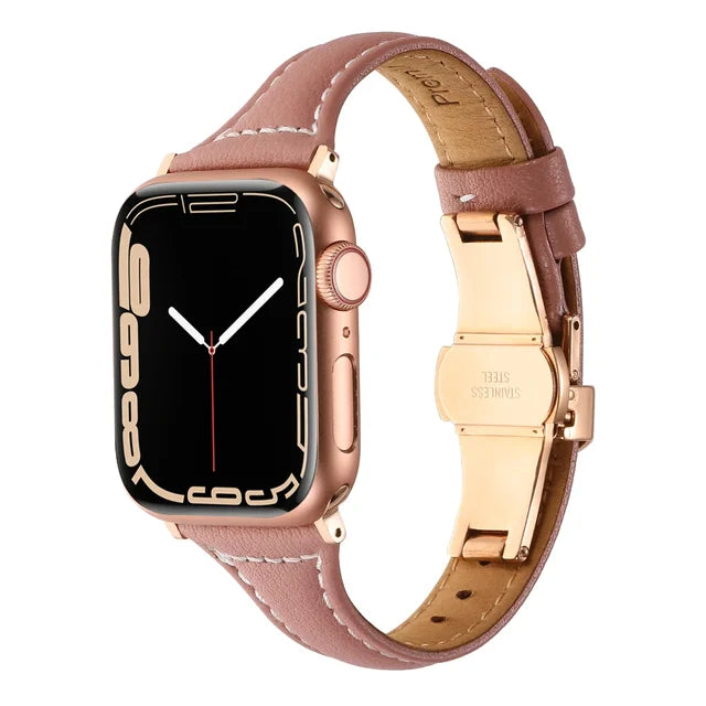 Leather watchband For Apple watch band ultra 49mm 45mm 41mm 44mm 40mm 42mm 38mm bracelet Strap correa iWatch series 8 7 SE 6 5 4