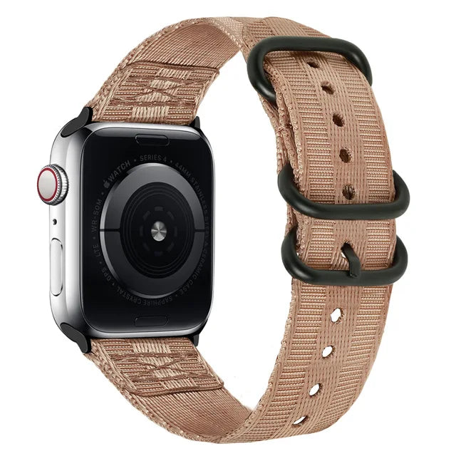 Canvas Nylon strap For Apple watch Ultra/2 9 8 7 49mm 45mm 41mm Breathable replacement wristband For 6 5 4 3 2 SE 44mm 42mm 40mm