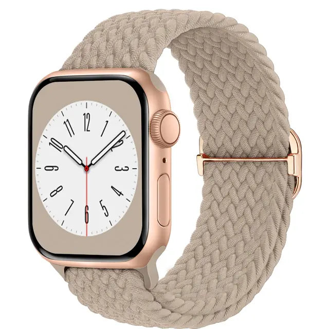 Braided Solo Loop Compatible with Apple Watch Band 38mm 40mm 41mm 42mm 44mm 45mm 49mm for Women Men, Nylon Elastic Straps Wristb