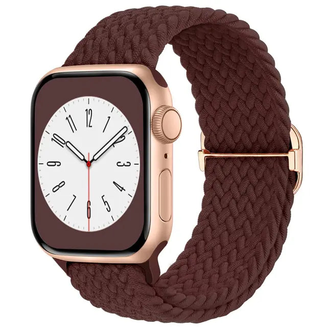 Braided Solo Loop Compatible with Apple Watch Band 38mm 40mm 41mm 42mm 44mm 45mm 49mm for Women Men, Nylon Elastic Straps Wristb