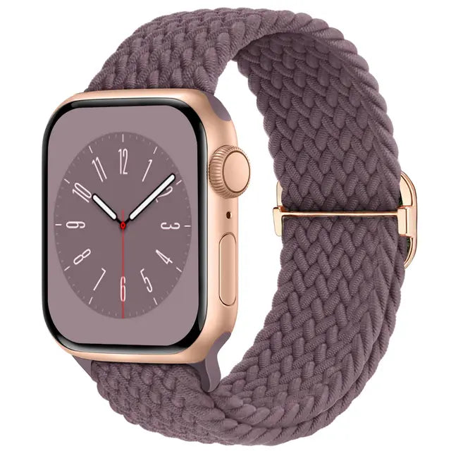 Braided Solo Loop Compatible with Apple Watch Band 38mm 40mm 41mm 42mm 44mm 45mm 49mm for Women Men, Nylon Elastic Straps Wristb