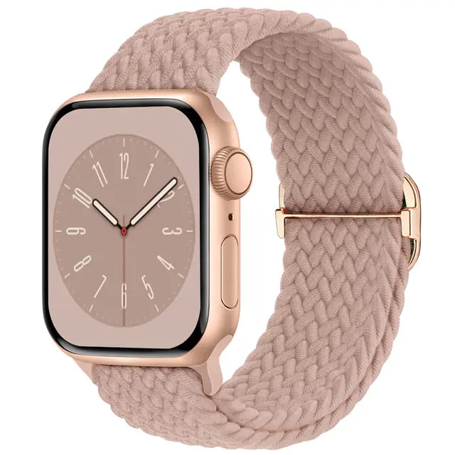 Braided Solo Loop Compatible with Apple Watch Band 38mm 40mm 41mm 42mm 44mm 45mm 49mm for Women Men, Nylon Elastic Straps Wristb