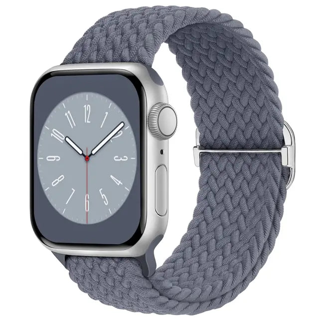 Braided Solo Loop Compatible with Apple Watch Band 38mm 40mm 41mm 42mm 44mm 45mm 49mm for Women Men, Nylon Elastic Straps Wristb