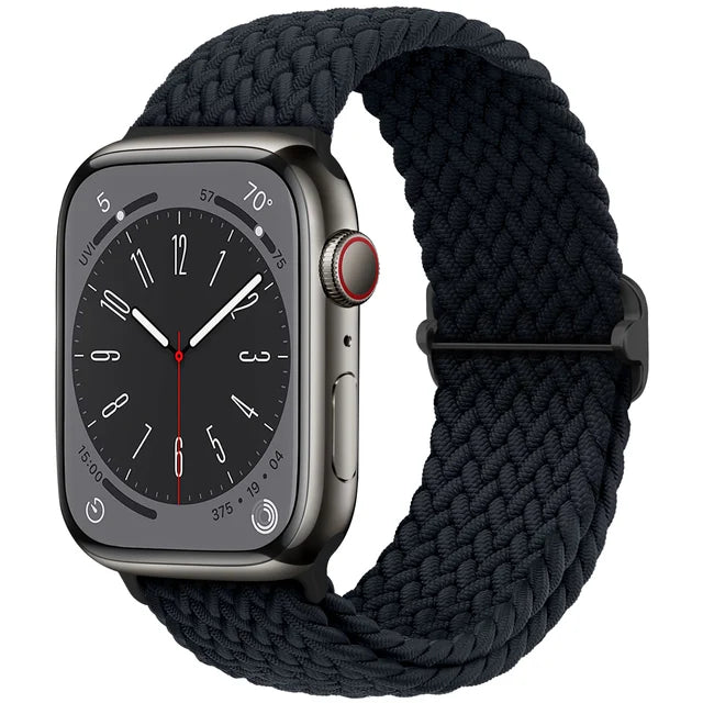 Braided Solo Loop For Apple watch band 44mm 40mm 49mm 45mm 41mm 38mm Elastic Nylon bracelet iWatch series 8 3 se 6 7 Ultra strap