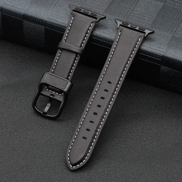 PU Leather strap For Apple watch band 44mm 45mm 41mm 40mm 42mm 46mm correa bracelet iWatch series 4 5 6 SE 7 8 9 10 ultra/2 49mm