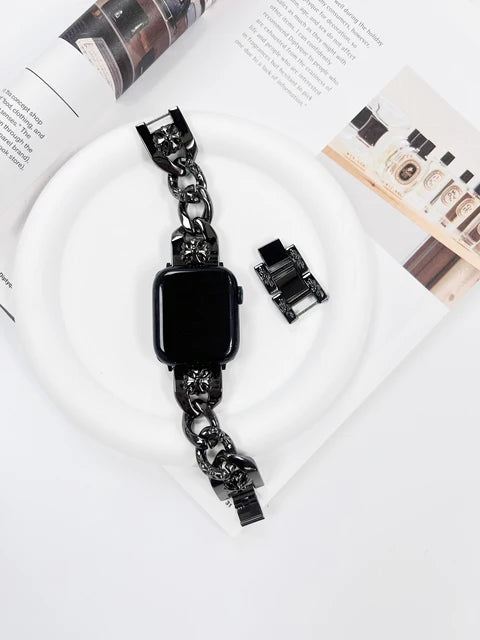 Snowflake Cross trend Metal adjustable band For Apple Watch Ultra 2 49mm 9 8 7 5 4 se 6 iwatch 45mm 41 42 44mm 38 40mm bracelet