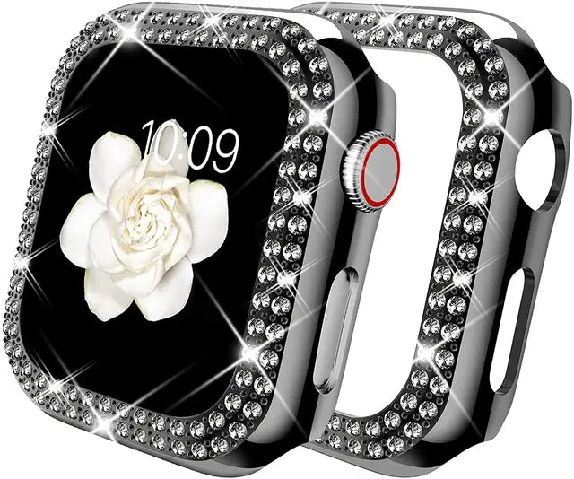 Diamond Full Protective Case for Apple Watch Series 7 41MM 45MM Cover For iWatch 6 SE 5 4 3 38MM 42MM 40mm 44mm Accessories