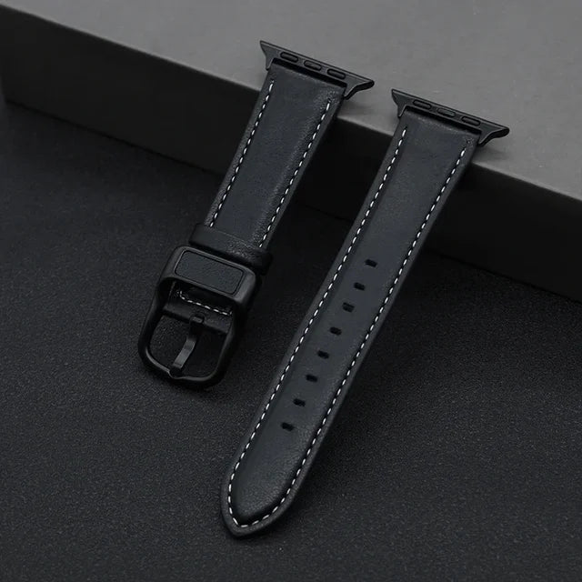 PU Leather strap For Apple watch band 44mm 45mm 41mm 40mm 42mm 46mm correa bracelet iWatch series 4 5 6 SE 7 8 9 10 ultra/2 49mm