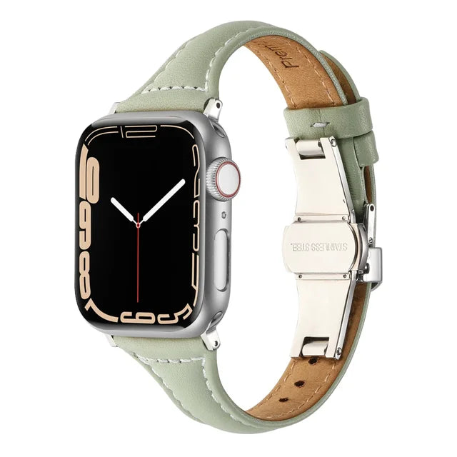 Leather watchband For Apple watch band ultra 49mm 45mm 41mm 44mm 40mm 42mm 38mm bracelet Strap correa iWatch series 8 7 SE 6 5 4