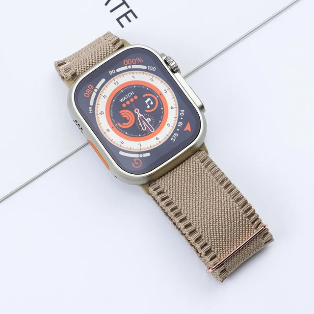 Elastic Nylon Fabric Strap for Apple Watch band 49mm 45mm 44mm Loop for iWatch series Ultra 9 8 7 6 SE 5 4 40mm 41mm 38 Bracelet