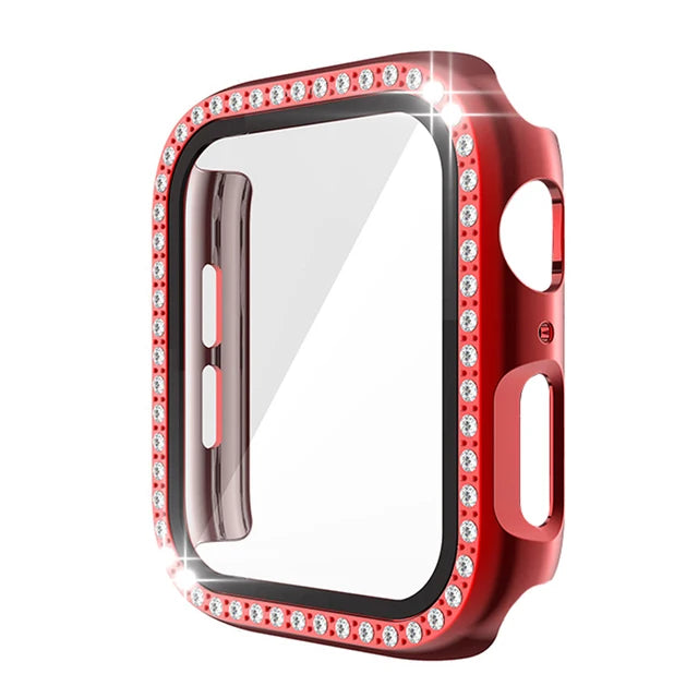 Apple Watch Case Series7 6 SE 5 4 3 2 iWatch Case Accessor 45mm 41mm 44mm 40mm 42mm 38mm Protector Bumper PC Diamond Apple Watch