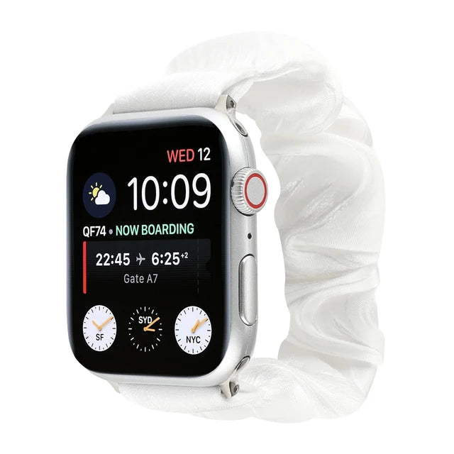 Scrunchie Strap For Apple Watch Band 49mm 45mm 44mm 41mm 40mm 42mm 38mm Elastic Fashion Fabric Loop iwatch Serie 8 7 6 5 4 3 SE