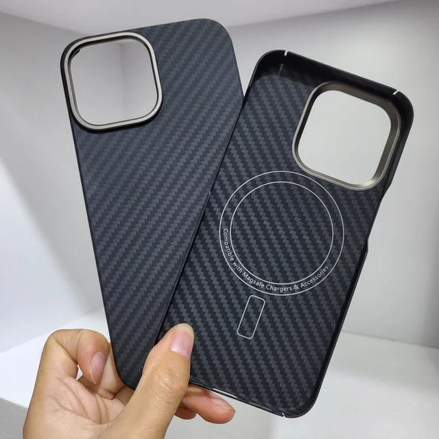 Real Aramid Fiber Carbon Mag Safe For IPhone 16 15 14 13 Pro Max 16Promax 15Pro Ultra Thin 14Promax 15ProMax Hard CASE Cover