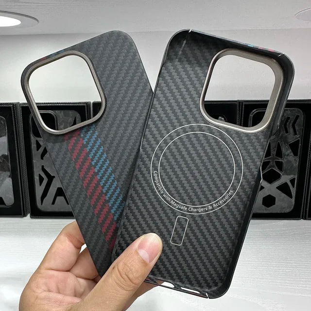 Real Aramid Fiber Carbon Mag Safe For IPhone 16 15 14 13 Pro Max 16Promax 15Pro Ultra Thin 14Promax 15ProMax Hard CASE Cover