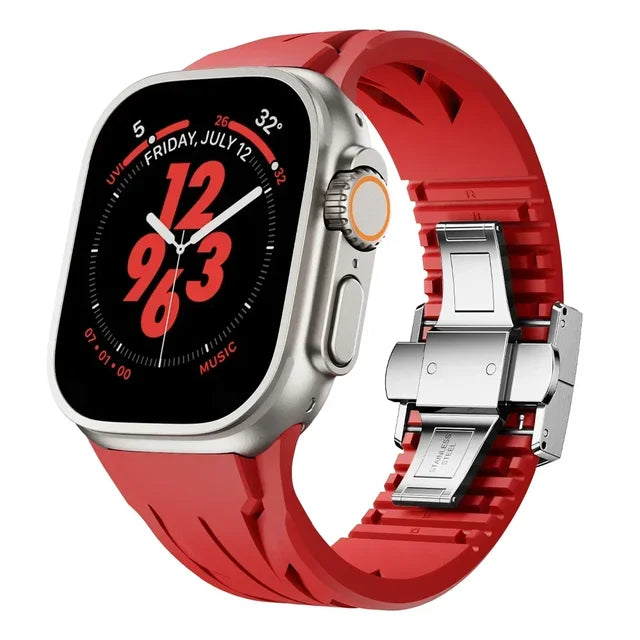 Silicone Strap for Apple Watch Ultra 1 2 49mm 10 46mm Premium Silicone Band for IWatch Series 9 8 7 6 5 Se 45mm 44mm