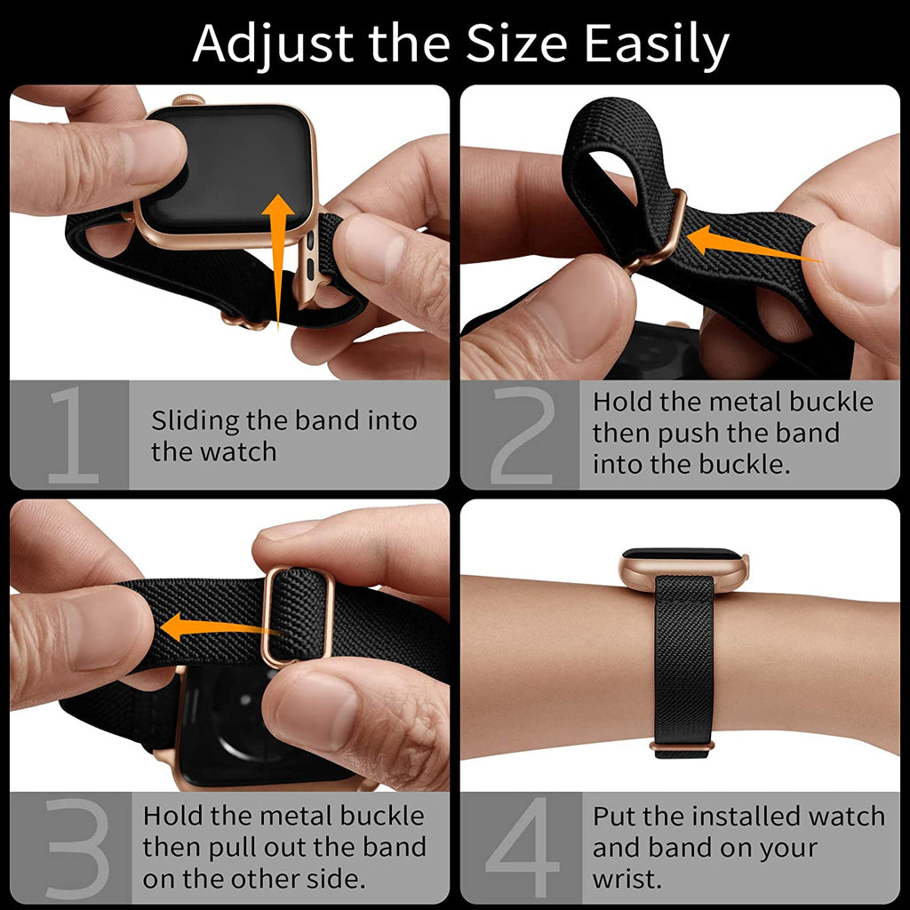 Slim Nylon Strap Series 7 6 5 4 Elastic Sports Solo Loop Bracelet