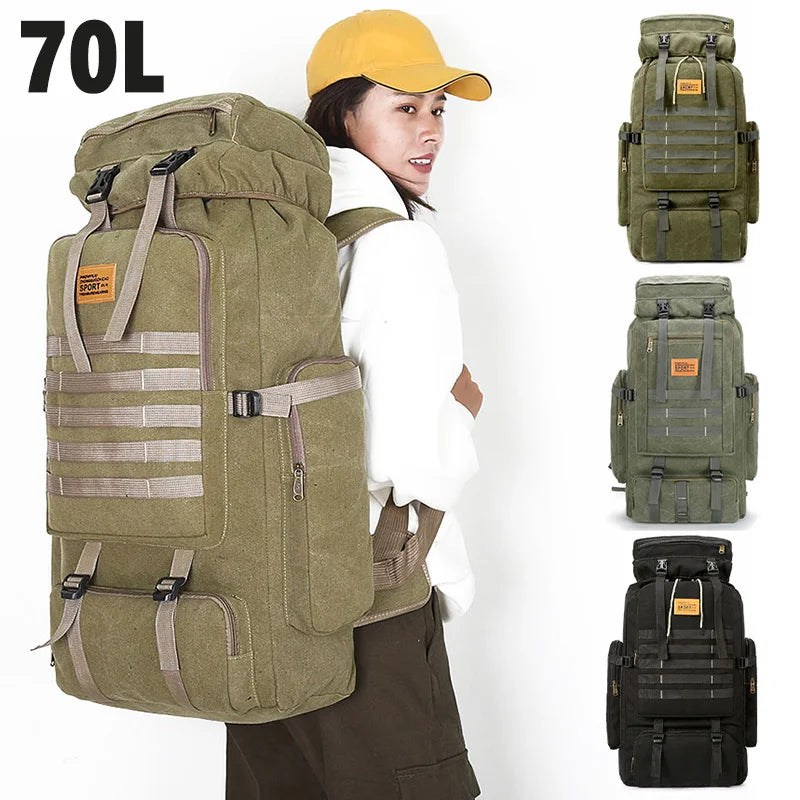 70L Camping Backpack Men Bags Military Tactical Rucksack For Outdoor C www.Nuroco
