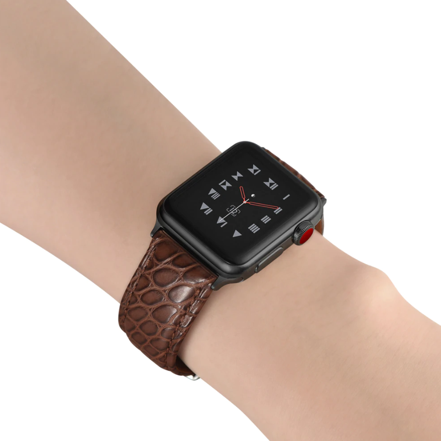 Fashion alligator leather apple watch band