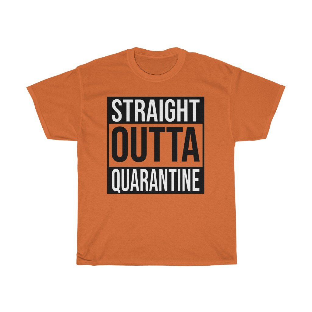 T-Shirt Orange / S Straight Outta Quarantine Isolation shirt, Straight Outta Quarantine hairstylist 2020 bartender 2020 Class Of 2020 Teacher 2020 T-sirt