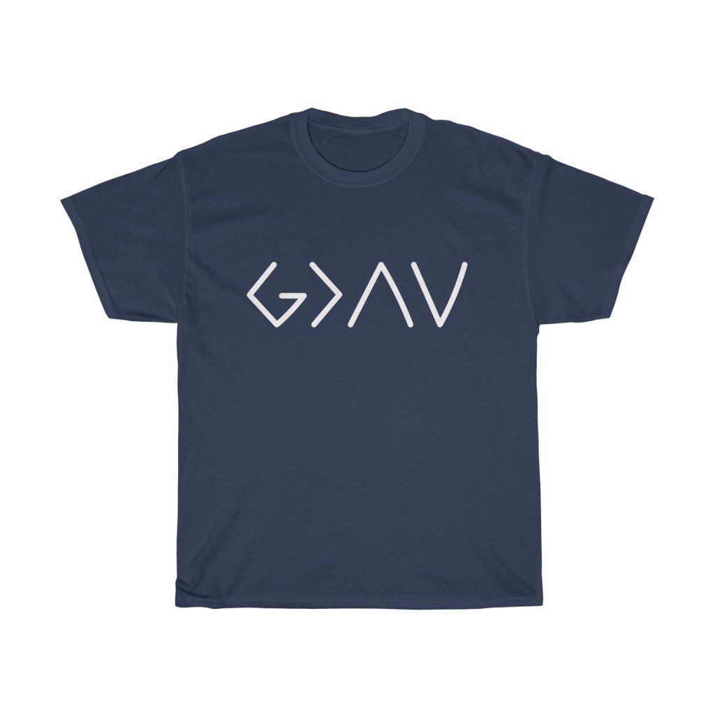 T-Shirt Navy / S God Is Greater Than The Highs And The Lows women tshirt tops, short sleeve ladies cotton tee shirt  t-shirt, small - large plus size
